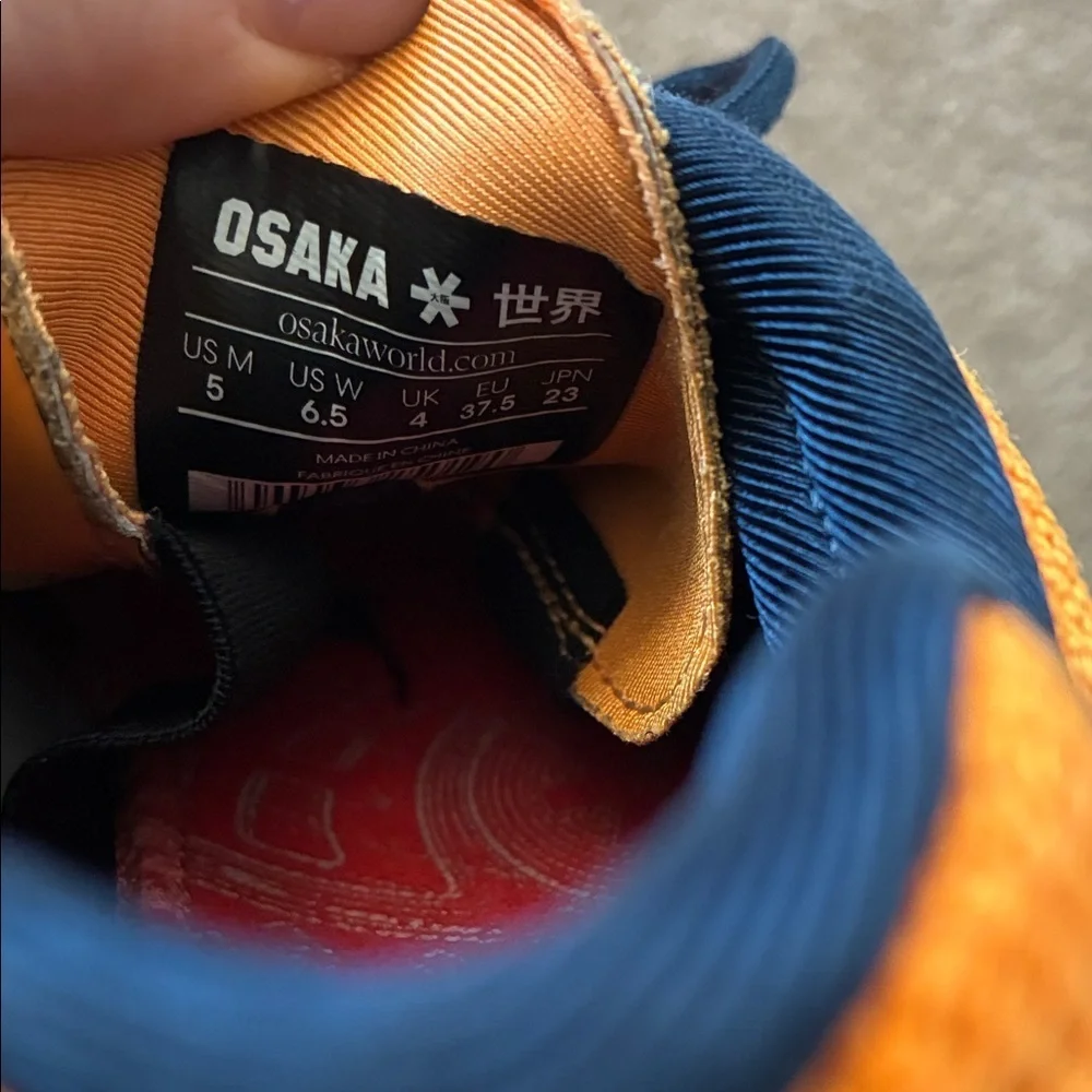 Osaka orange sneakers size 6.5